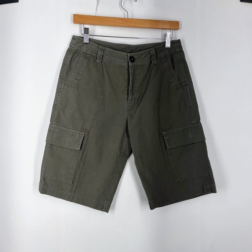 Garnet Hill Womens Ripstop Straight Leg Cargo Shorts Utility Hiking Size 6